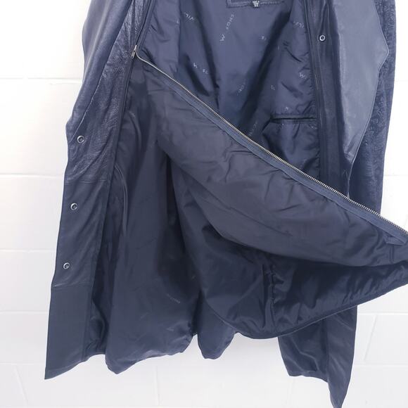 Vintage Wilsons Paisley Embossed Black Leather Coat Women's 2X/XXL - Picture 10 of 10